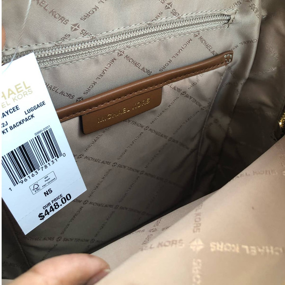 New Michael Kors Jaycee Medium Logo Zip Pocket Backpack - Picture 9 of 9